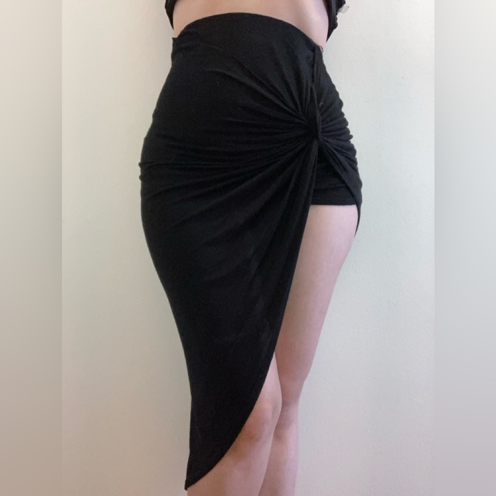 Black Asymmetrical Skirt